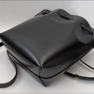 Mansur Gavriel Black/Flamma Mini Mini Bucket Bag